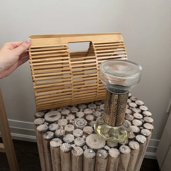 Aritzia Tan Clutch with Sculptural Design - Picture 7 of 7